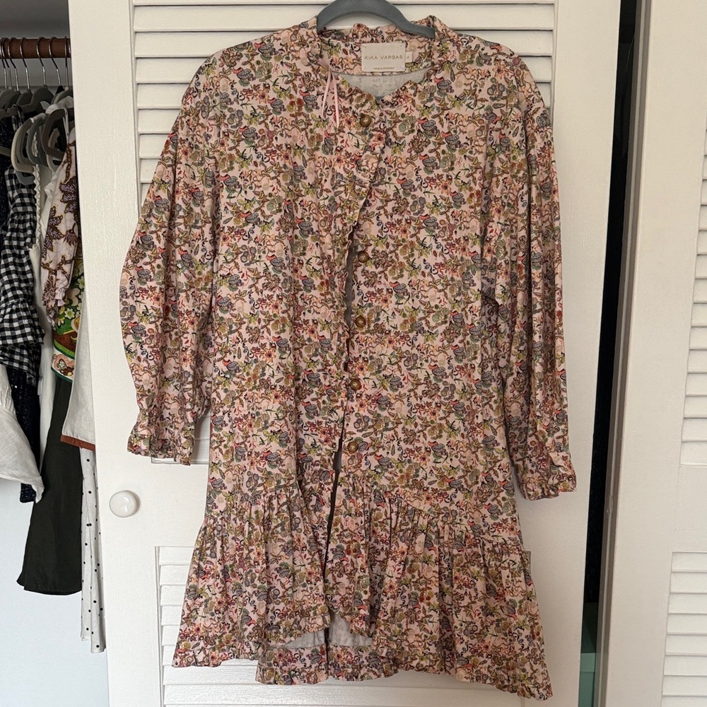 Kika Vargas Floral mid- Sleeve Dress